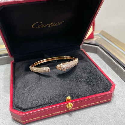 [Ornora Jewelry]PANTHERE FULL DIAMOND OPEN BRACELET