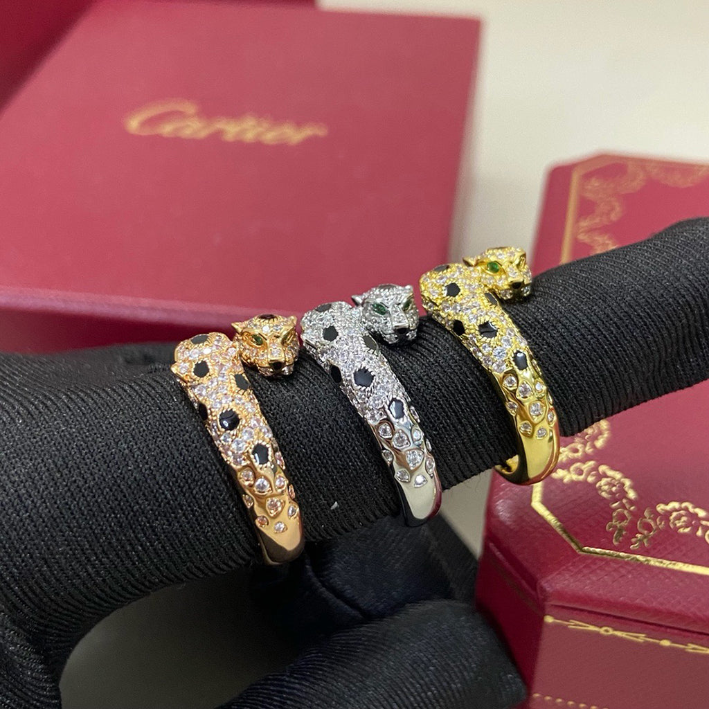 [Ornora Jewelry]PANTHERE DOUBLE HEADED FULL DIAMOND  RING