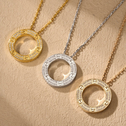 [Ornora Jewelry]LOVE NECKLACE 16MM  FULL DIAMOND