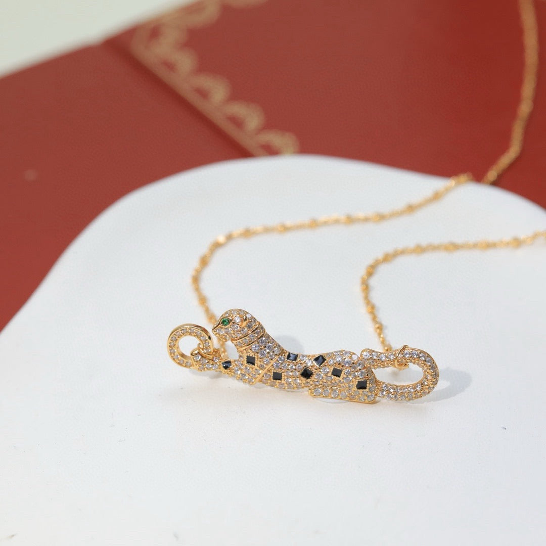 [Ornora Jewelry]PANTHERE PAVED DIAMOND NECKLACE