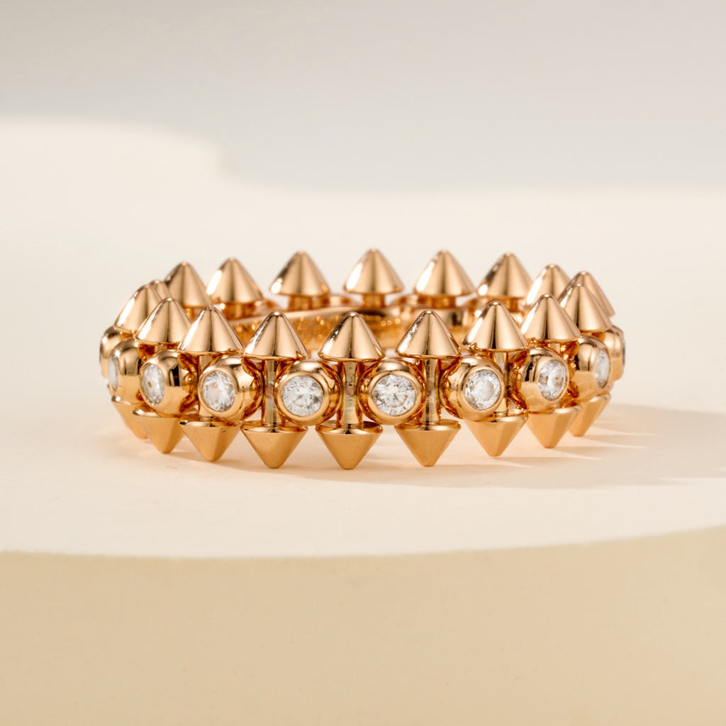 [Ornora Jewelry]CLASH 6.8MM DIAMOND MEDIUM RING