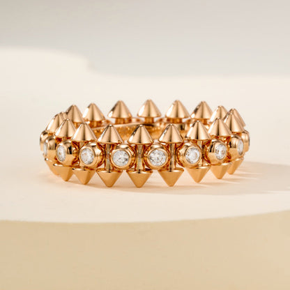 [Ornora Jewelry]CLASH 6.8MM DIAMOND MEDIUM RING