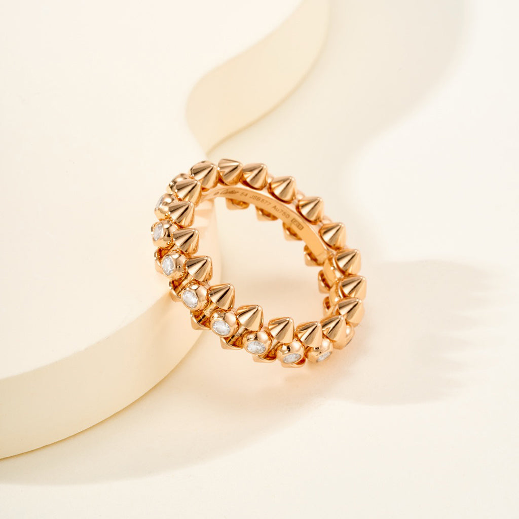 [Ornora Jewelry]CLASH 6.8MM DIAMOND MEDIUM RING