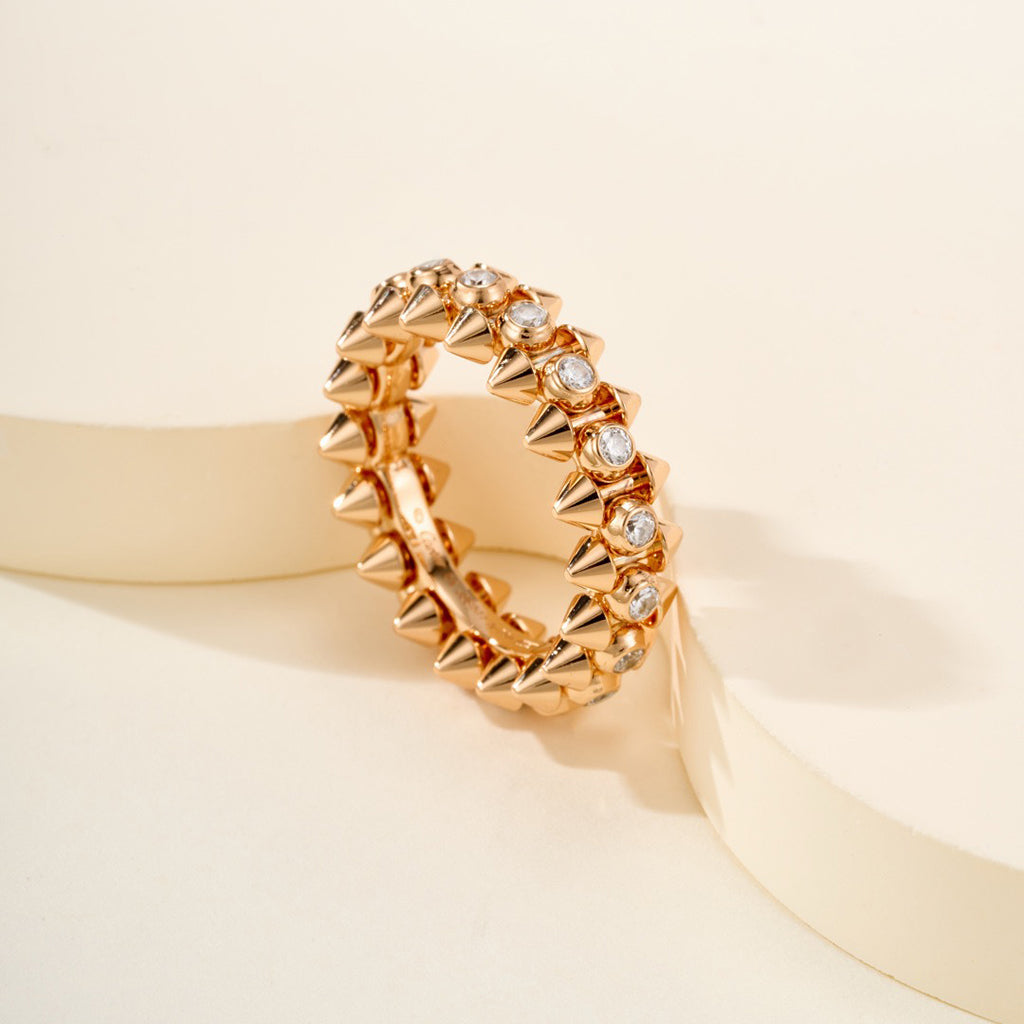 [Ornora Jewelry]CLASH 6.8MM DIAMOND MEDIUM RING