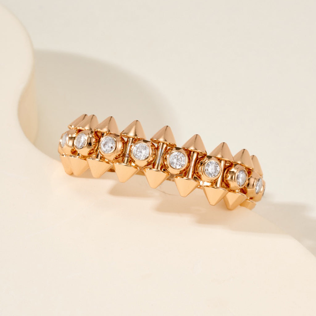 [Ornora Jewelry]CLASH 6.8MM DIAMOND MEDIUM RING