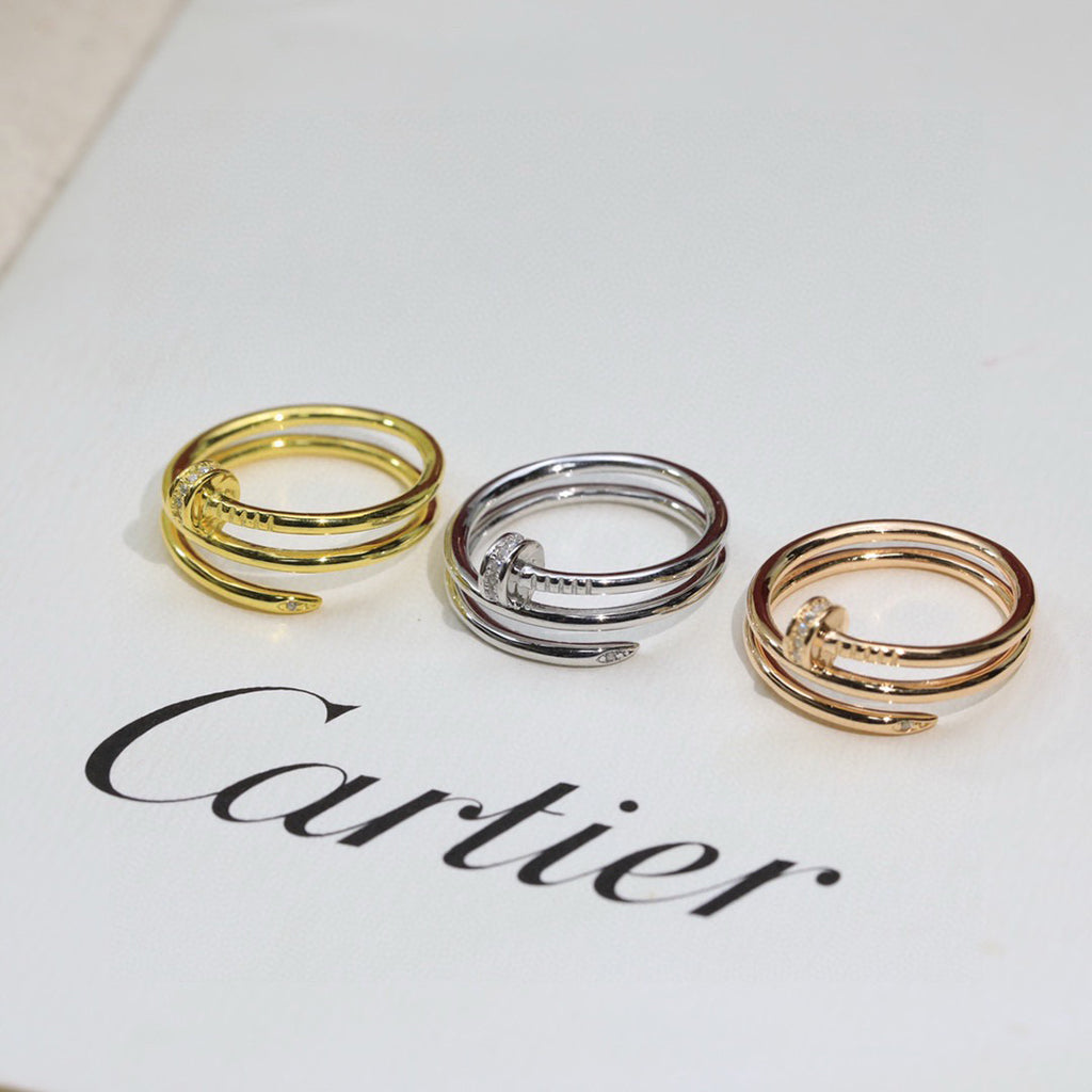 [Ornora Jewelry]JUSTE RING 4.8MM HALF DIAMOND