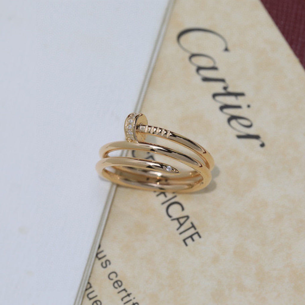 [Ornora Jewelry]JUSTE RING 4.8MM HALF DIAMOND