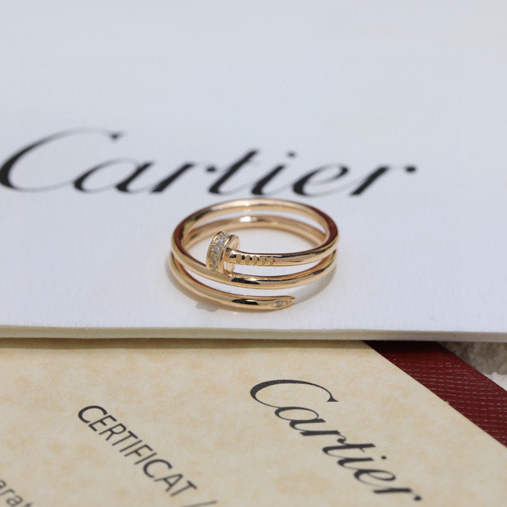 [Ornora Jewelry]JUSTE RING 4.8MM HALF DIAMOND