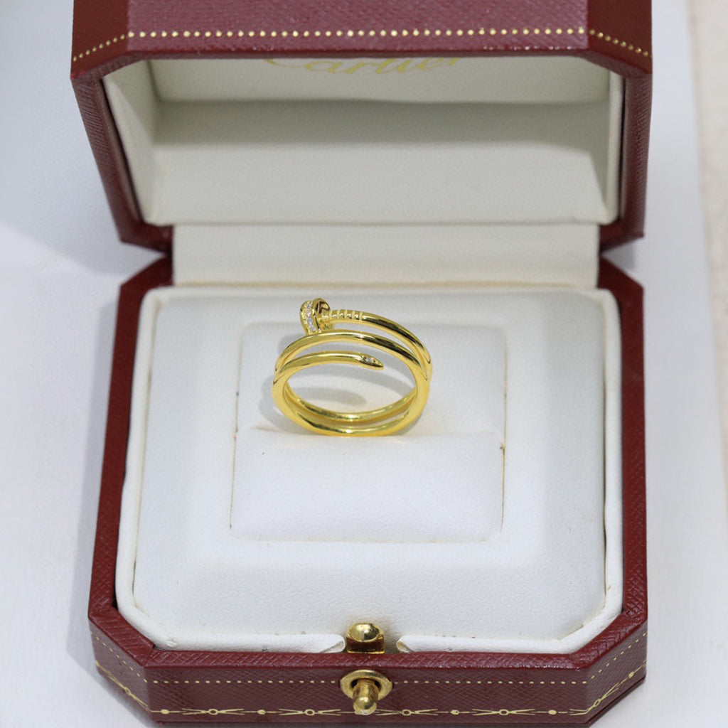 [Ornora Jewelry]JUSTE RING 4.8MM HALF DIAMOND
