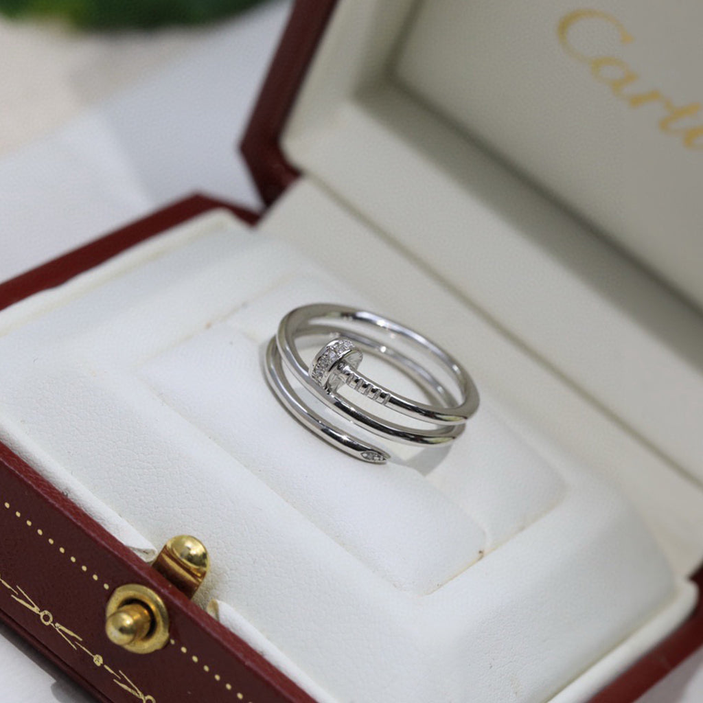 [Ornora Jewelry]JUSTE RING 4.8MM HALF DIAMOND
