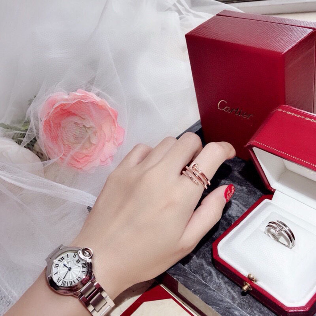 [Ornora Jewelry]JUSTE RING 4.8MM HALF DIAMOND