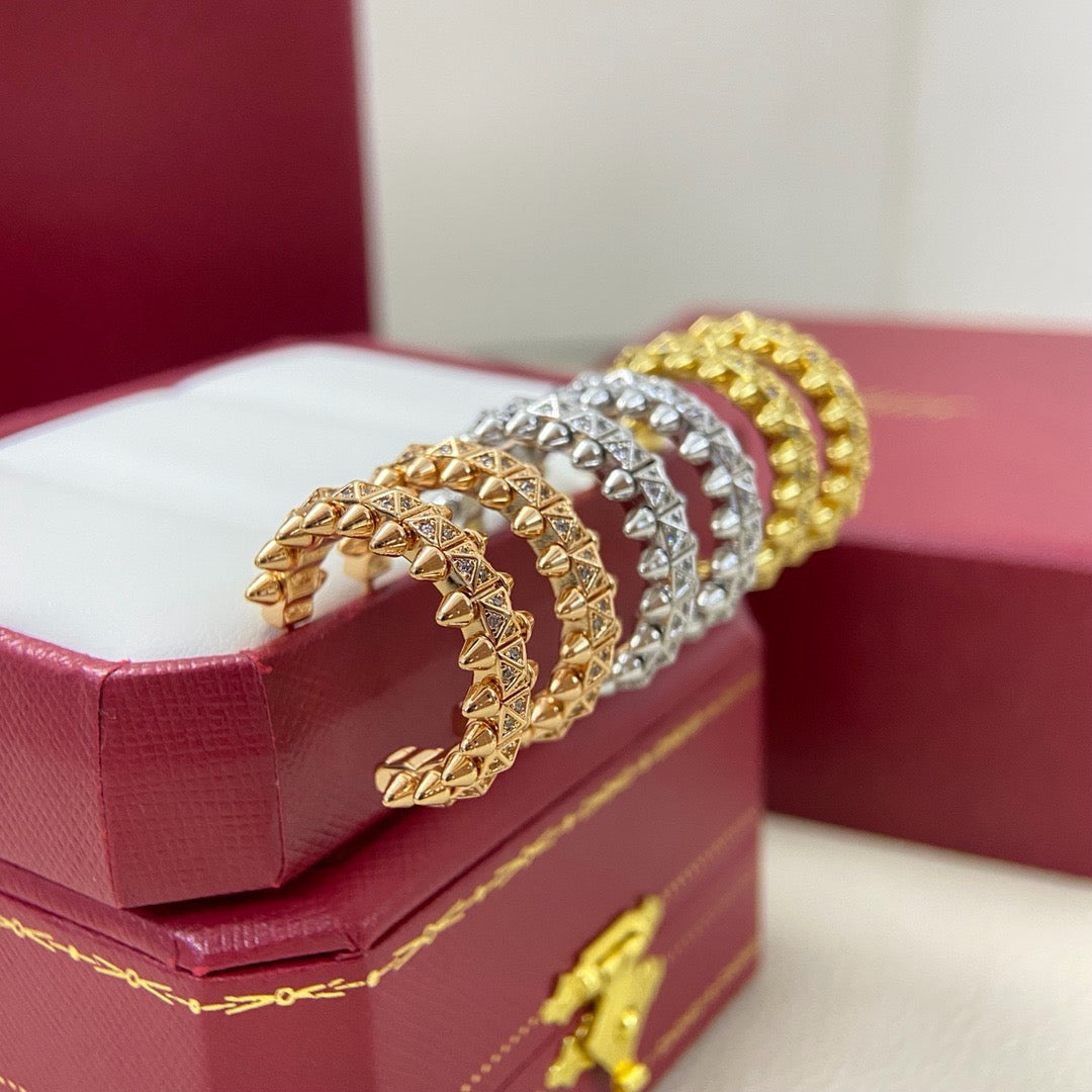 [Ornora Jewelry]CLASH 6.4MM FULL DIAMOND SMALL EARRINGS