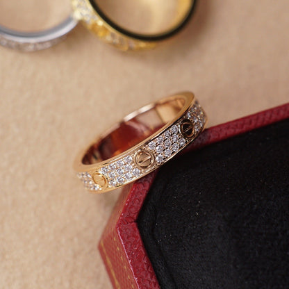 [Ornora Jewelry]LOVE RING 4.0MM DIAMOND PAVED