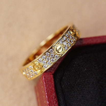 [Ornora Jewelry]LOVE RING 4.0MM DIAMOND PAVED