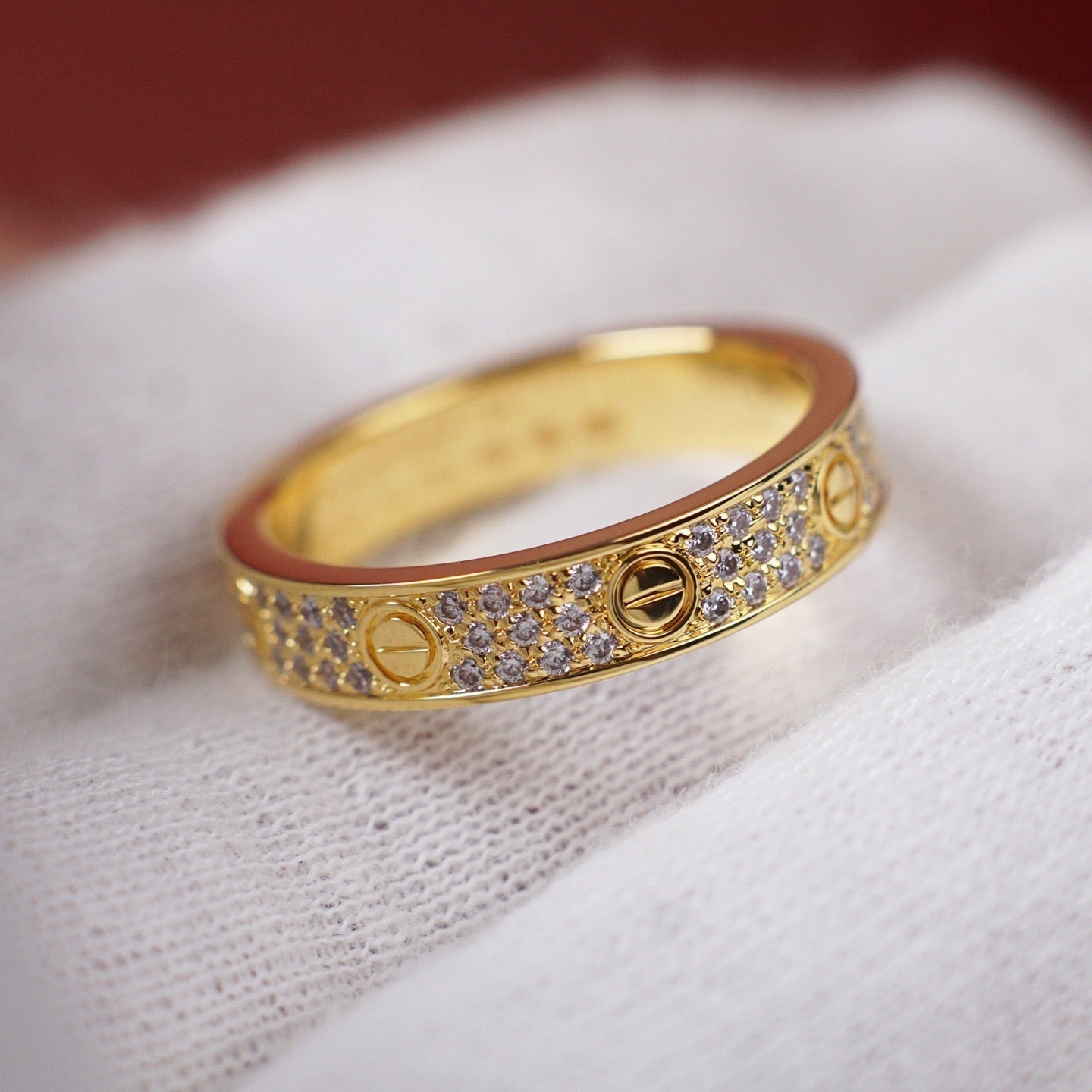 [Ornora Jewelry]LOVE RING 4.0MM DIAMOND PAVED