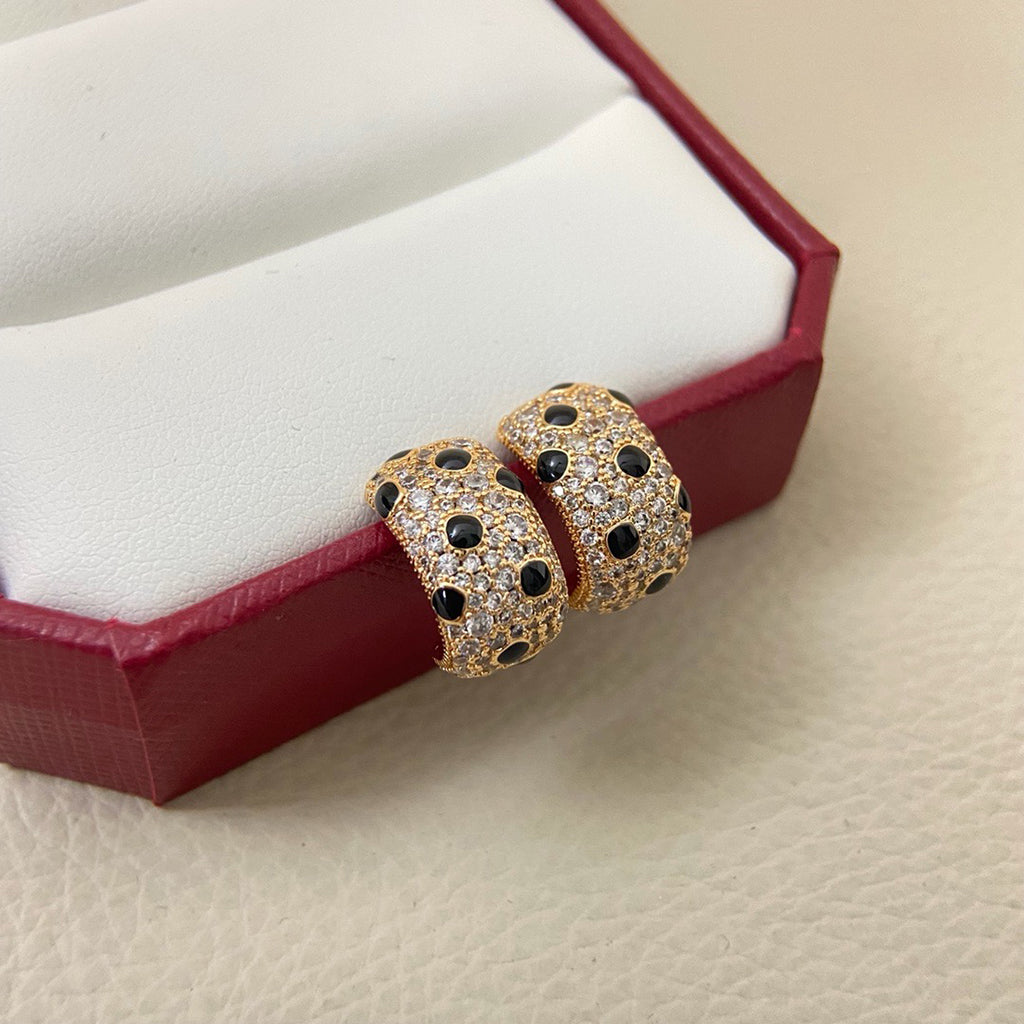 [Ornora Jewelry]PANTHERE MINI FULL DIAMOND EARRINGS