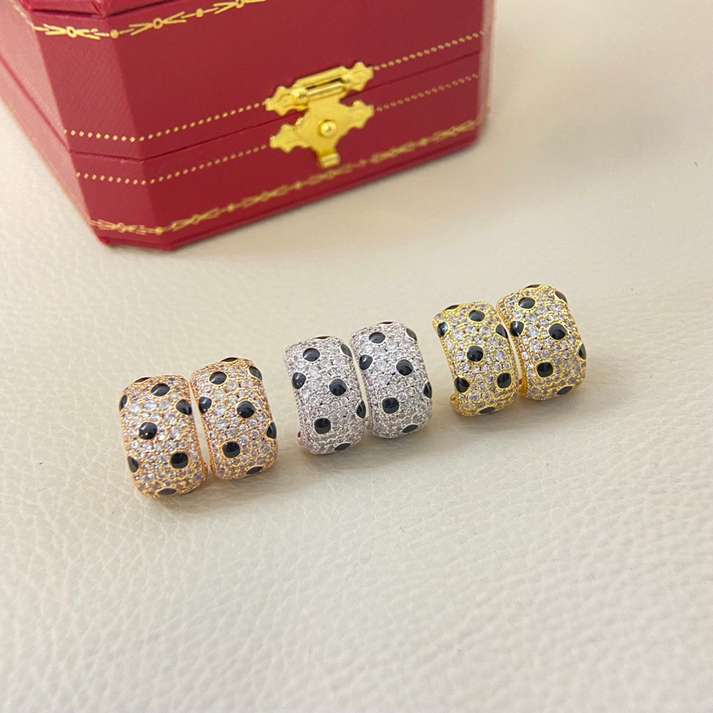 [Ornora Jewelry]PANTHERE MINI FULL DIAMOND EARRINGS