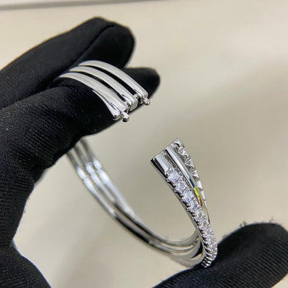 [Ornora Jewelry]ETINCELLE HALF-PAVED DIAMOND BRACELET