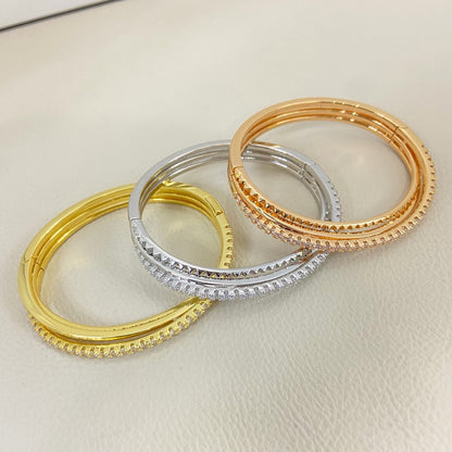 [Ornora Jewelry]ETINCELLE HALF-PAVED DIAMOND BRACELET