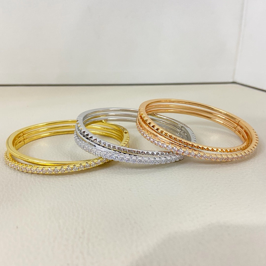 [Ornora Jewelry]ETINCELLE HALF-PAVED DIAMOND BRACELET