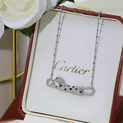 [Ornora Jewelry]PANTHERE PAVED DIAMOND NECKLACE