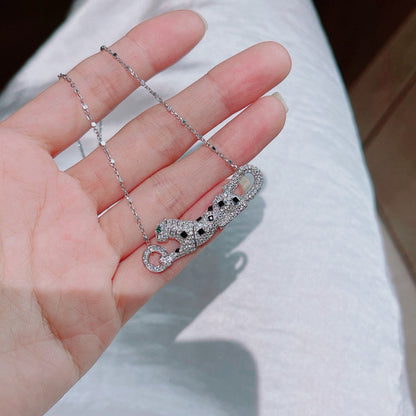 [Ornora Jewelry]PANTHERE PAVED DIAMOND NECKLACE