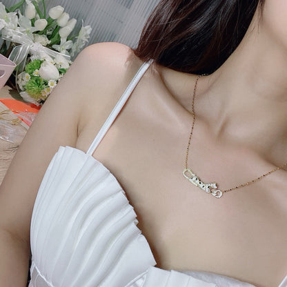 [Ornora Jewelry]PANTHERE PAVED DIAMOND NECKLACE