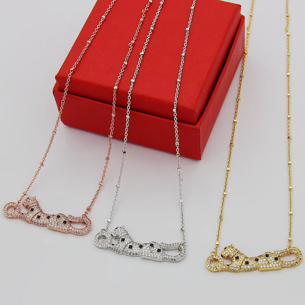 [Ornora Jewelry]PANTHERE PAVED DIAMOND NECKLACE