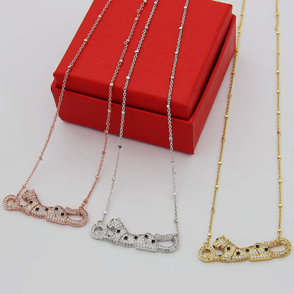 [Ornora Jewelry]PANTHERE PAVED DIAMOND NECKLACE