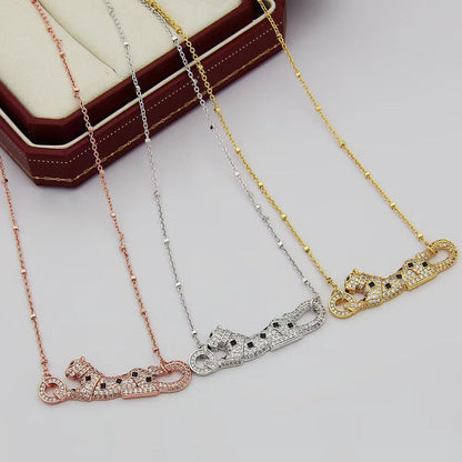 [Ornora Jewelry]PANTHERE PAVED DIAMOND NECKLACE