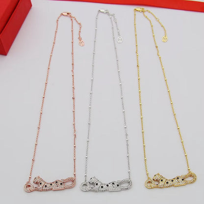 [Ornora Jewelry]PANTHERE PAVED DIAMOND NECKLACE