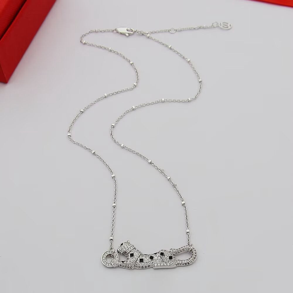 [Ornora Jewelry]PANTHERE PAVED DIAMOND NECKLACE