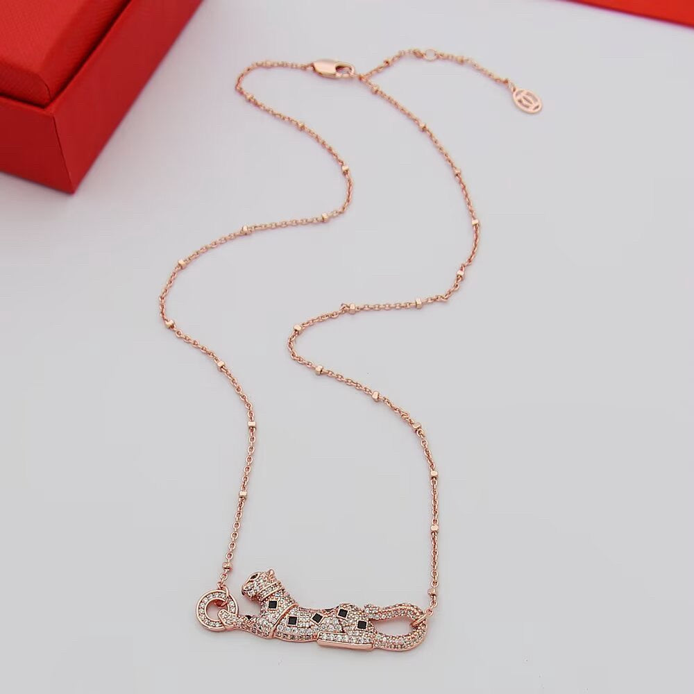 [Ornora Jewelry]PANTHERE PAVED DIAMOND NECKLACE