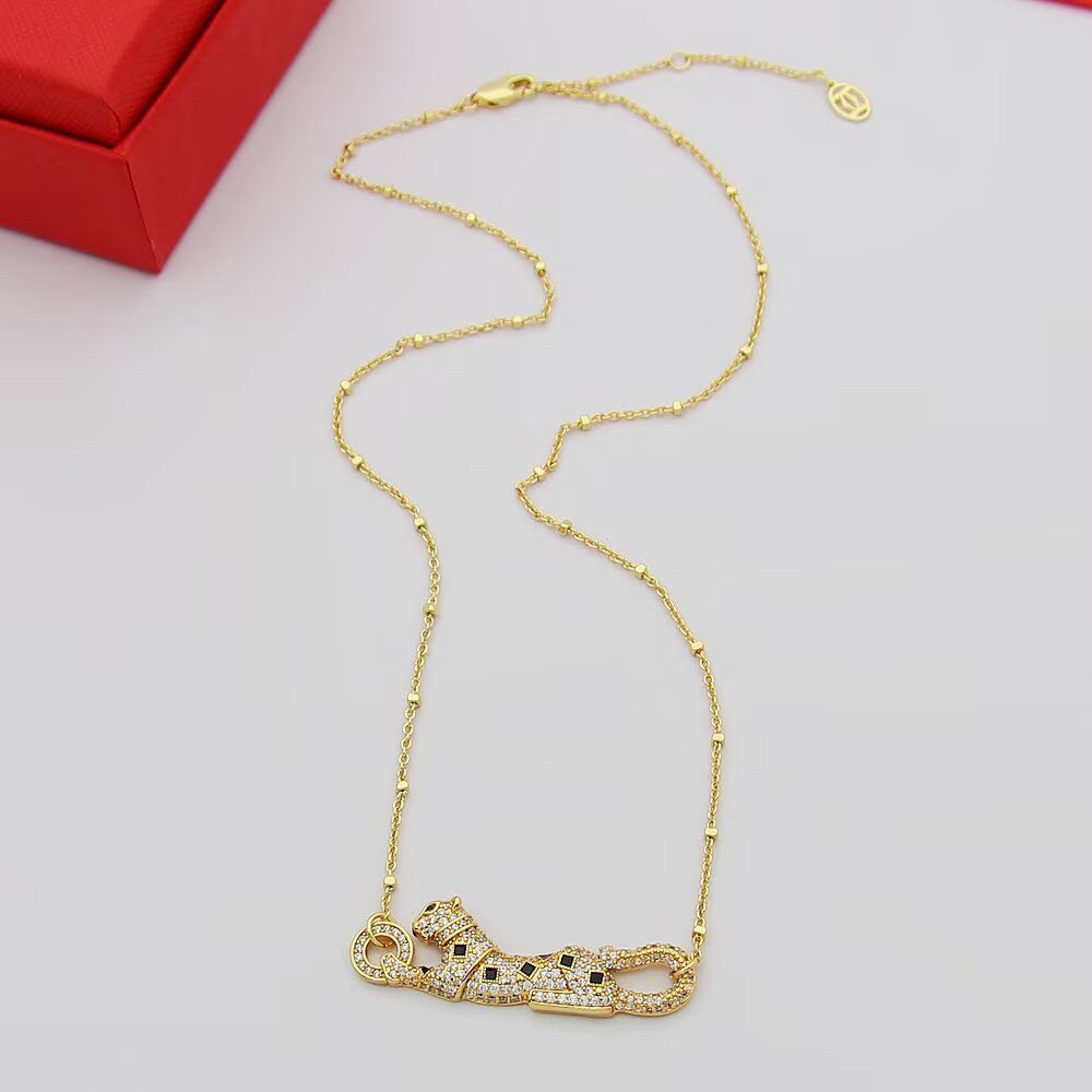 [Ornora Jewelry]PANTHERE PAVED DIAMOND NECKLACE