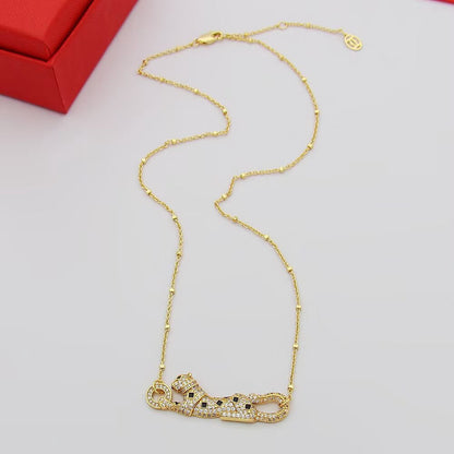 [Ornora Jewelry]PANTHERE PAVED DIAMOND NECKLACE