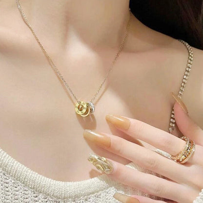[Ornora Jewelry]LOVE 6 DIAMOND PENDANT NECKLACE