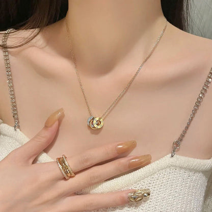 [Ornora Jewelry]LOVE 6 DIAMOND PENDANT NECKLACE