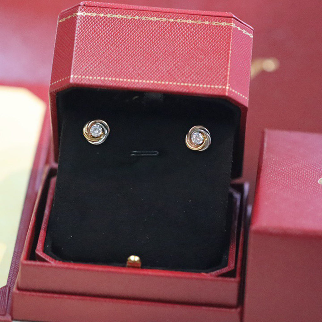 [Ornora Jewelry]TRINITY STUD DIAMOND EARRINGS