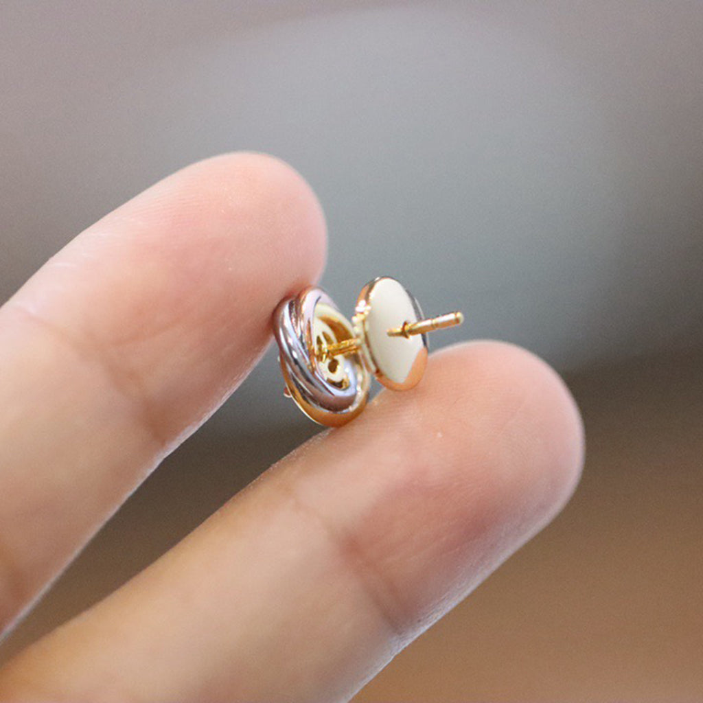 [Ornora Jewelry]TRINITY STUD DIAMOND EARRINGS