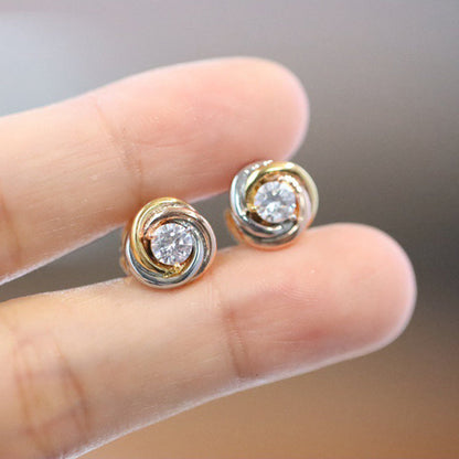 [Ornora Jewelry]TRINITY STUD DIAMOND EARRINGS