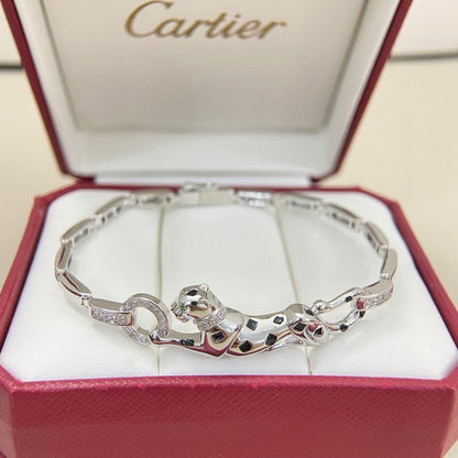 [Ornora Jewelry]PANTHERE HALF DIAMOND ON CHAIN BRACELET