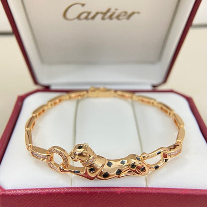 [Ornora Jewelry]PANTHERE HALF DIAMOND ON CHAIN BRACELET