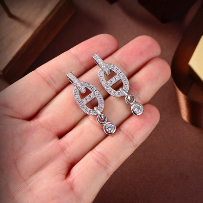 [Ornora Jewelry]HM CHAINE DIAMOND EARRINGS