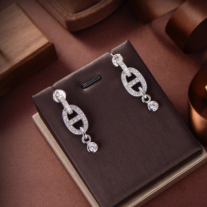 [Ornora Jewelry]HM CHAINE DIAMOND EARRINGS
