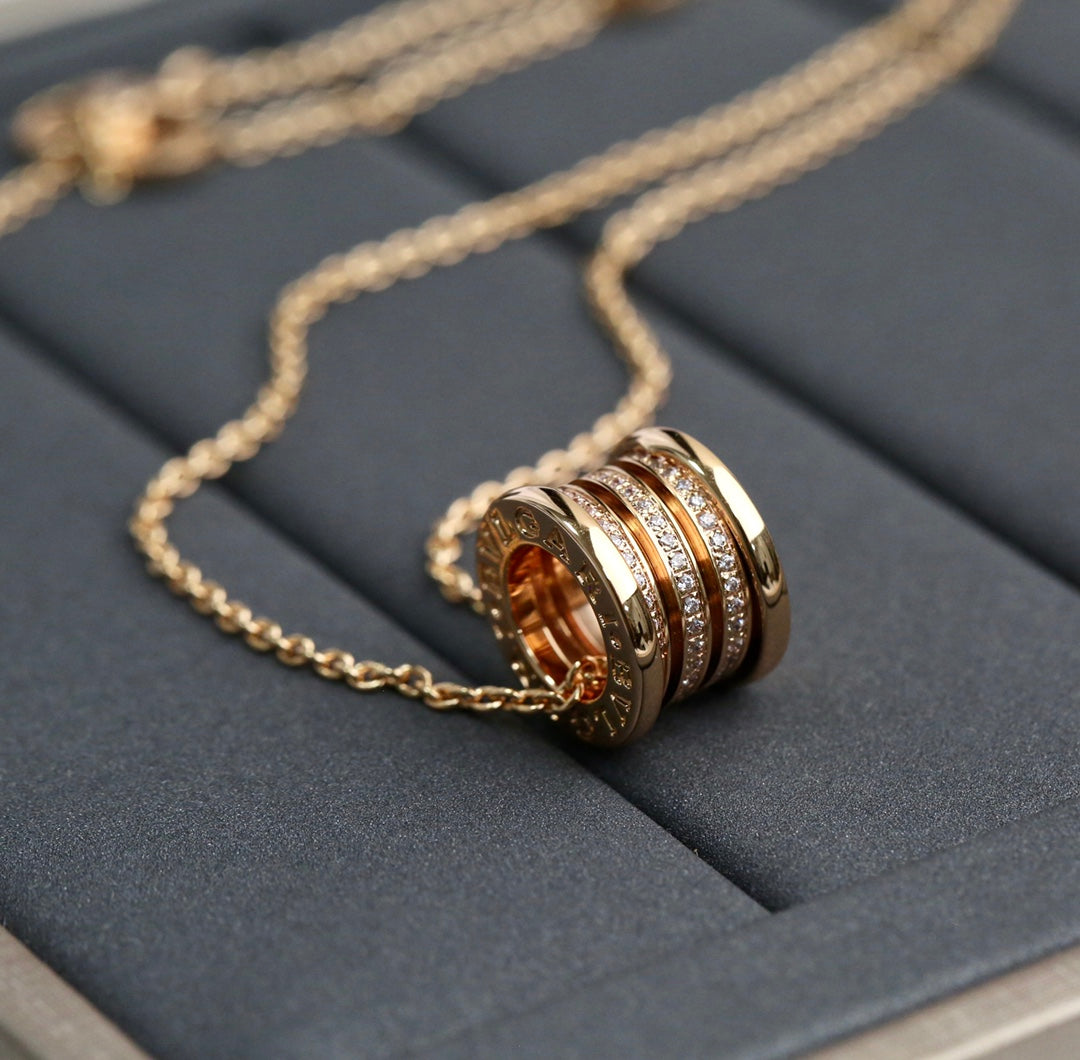 [Ornora Jewelry]ZERO 1 PINK GOLD DIAMOND NECKLACE