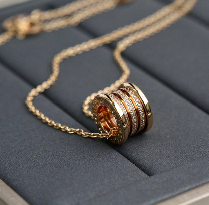 [Ornora Jewelry]ZERO 1 PINK GOLD DIAMOND NECKLACE
