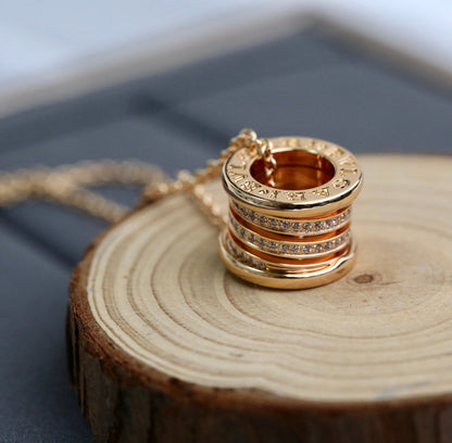 [Ornora Jewelry]ZERO 1 PINK GOLD DIAMOND NECKLACE