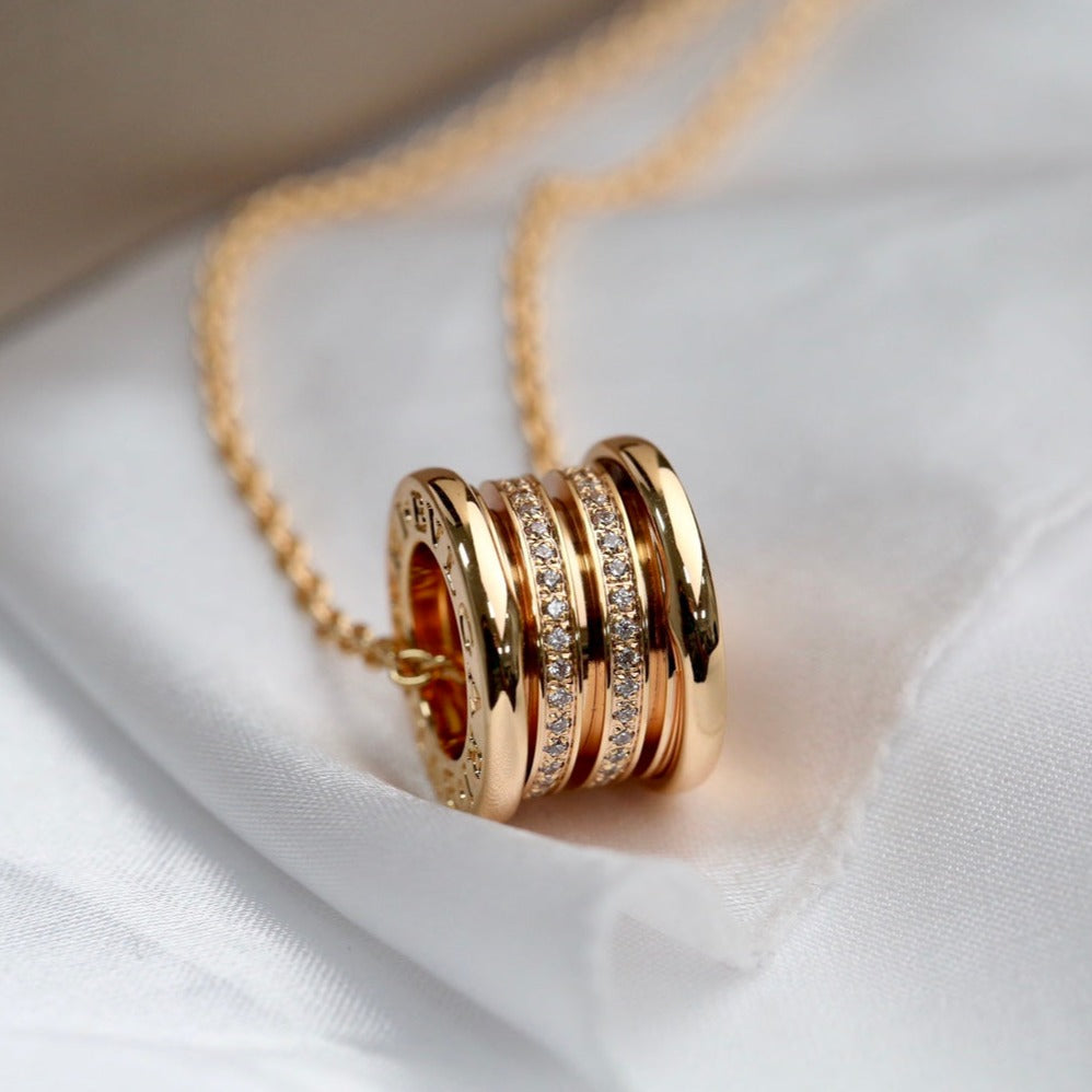 [Ornora Jewelry]ZERO 1 PINK GOLD DIAMOND NECKLACE