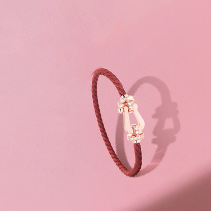 [Ornora Jewelry]FORCE 10 HALF DIAMOND PINK GOLD RED CORDERI LARGE AND MEDIUM MODEL