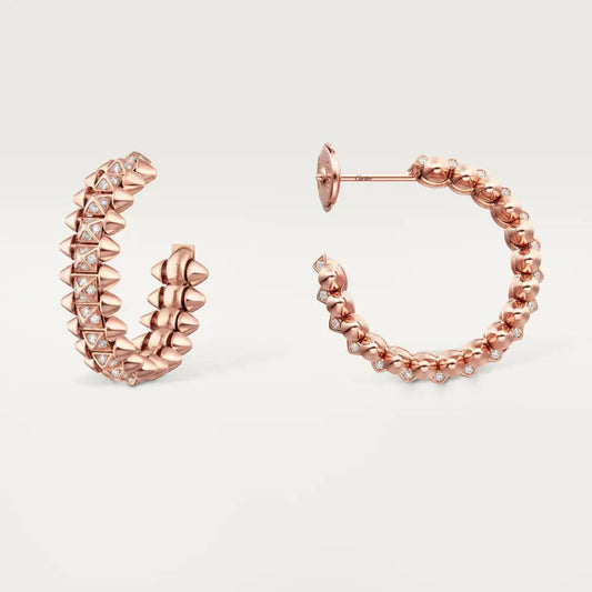 [Ornora Jewelry]CLASH 6.4MM FULL DIAMOND SMALL EARRINGS